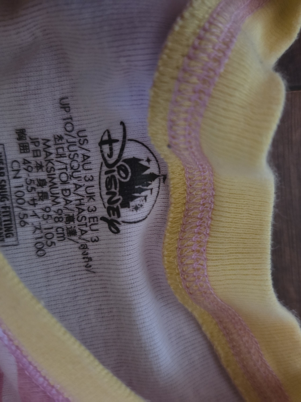 Disney Girls Yellow and Pink Crewneck Sweater